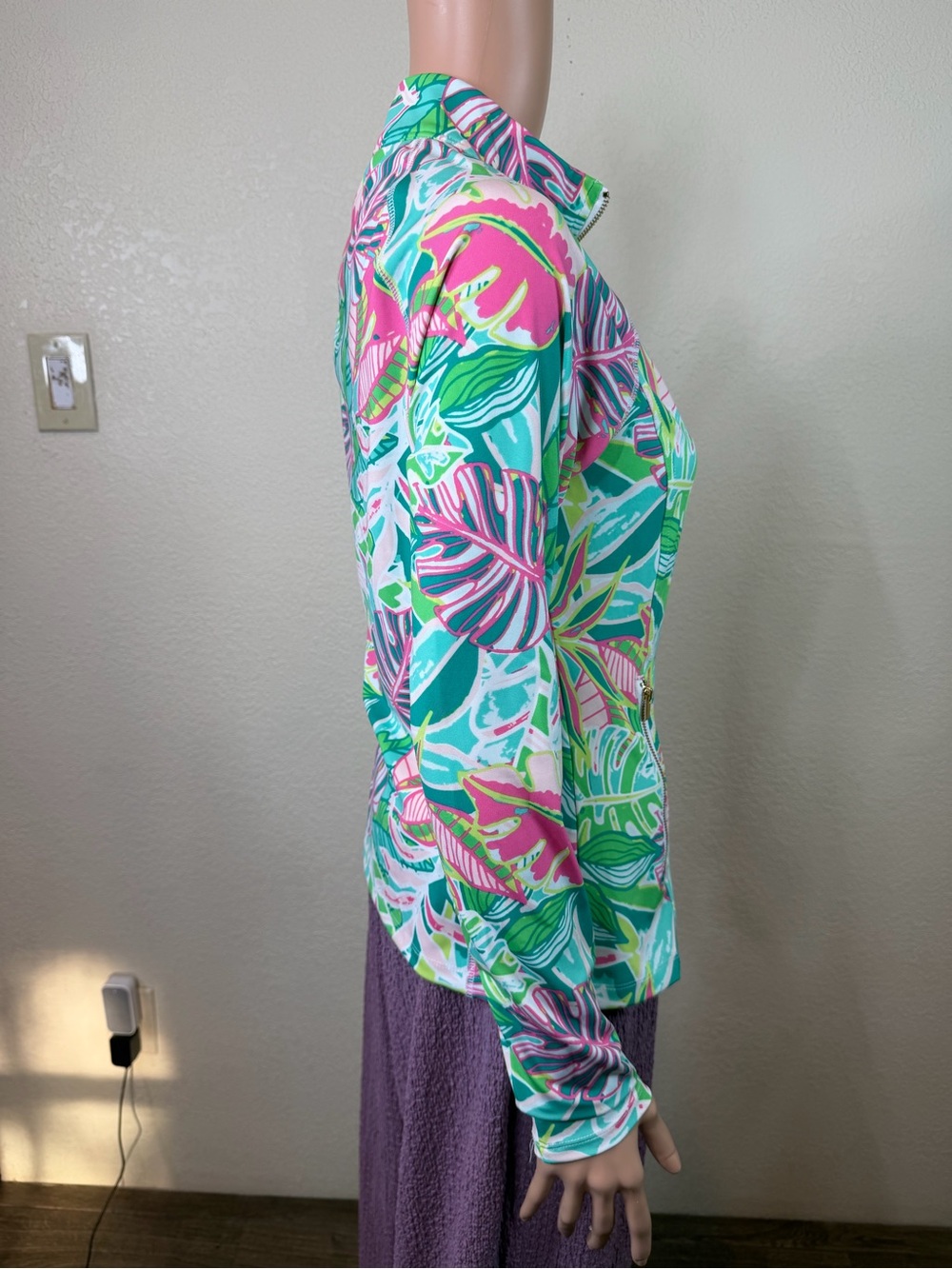 Sigrid Olsen Women’s S Full Zip Tropical Floral Golf Tennis Jacket Pockets - Picture 4 of 16